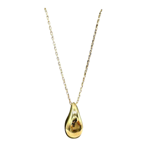 Teardrop Necklace 10kt Yellow Gold 18in Hollow New