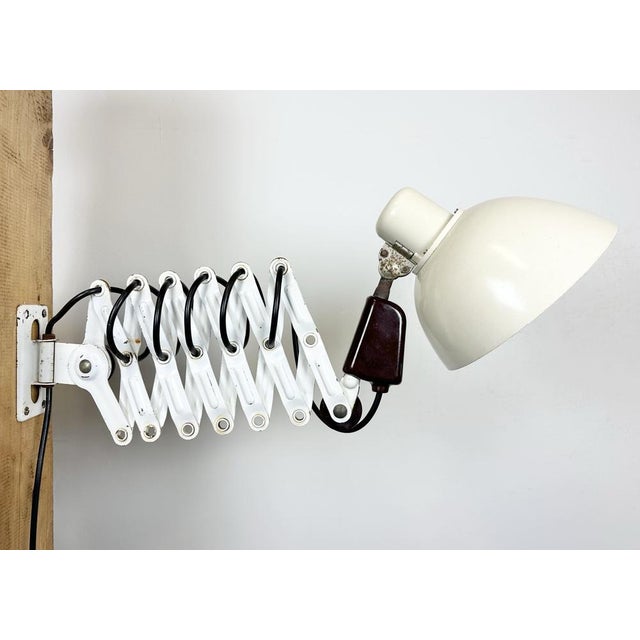 Industrial East German Scissor Lamp from Veb Zweckluchtbau Dresden, 1950s For Sale - Image 11 of 16