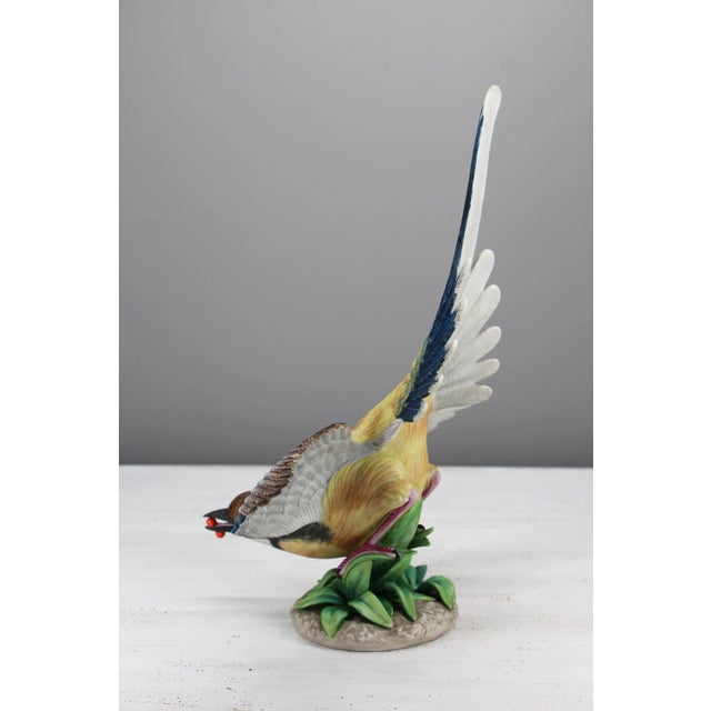 1970s Stunning Life-Size Blue Bird Porcelain Sculpture, 1970s, Vista Alegre, Portuguese For Sale - Image 5 of 13