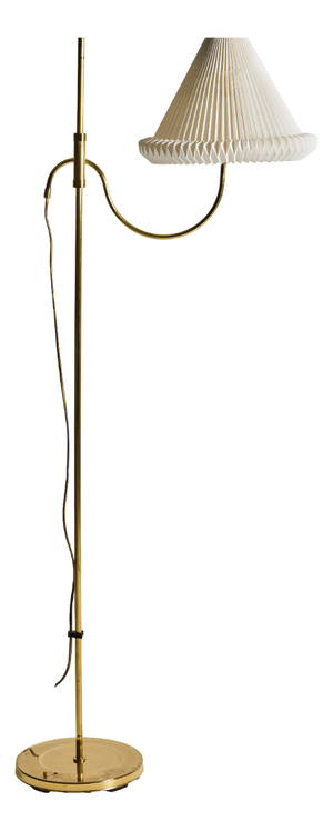 Floor Lamp in Brass with Adjustable Height from Abo Randers, Denmark, 1960s