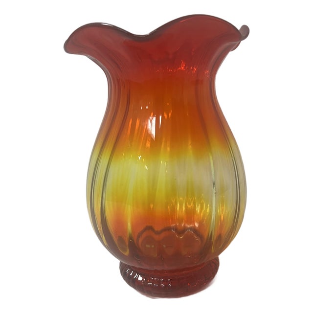 2-Tone Glass Baluster Vase, 20th Century For Sale