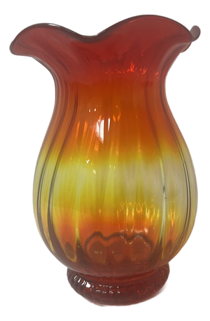 2-Tone Glass Baluster Vase, 20th Century
