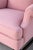 Mid 20th Century Vintage Thomasville Pink Wingback Chair With Upholstered Ottoman For Sale - Image 5 of 6