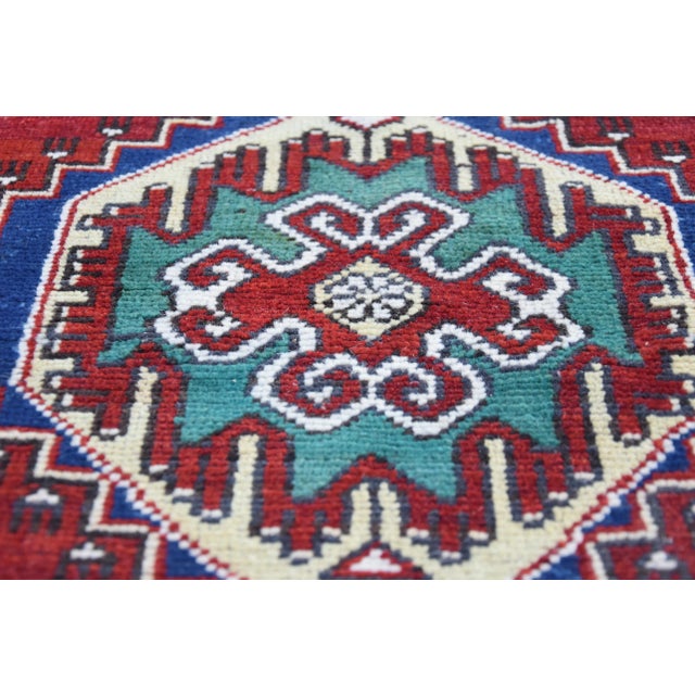 Blue 1980s Turkish Vintage Luxury Traditional Hand Knotted Oushak Rug For Sale - Image 8 of 13