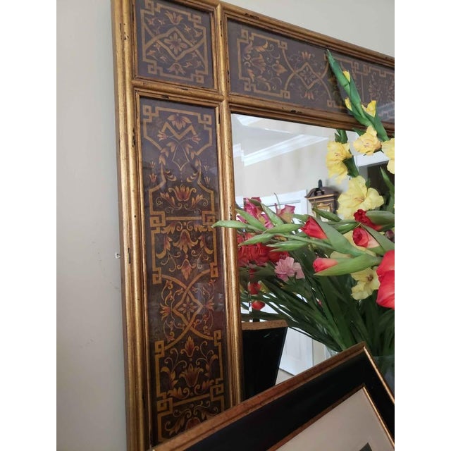 2000 - 2009 Theodore Alexander Art Deco Style Large Gilt Mirror "The Radiant" For Sale - Image 5 of 9