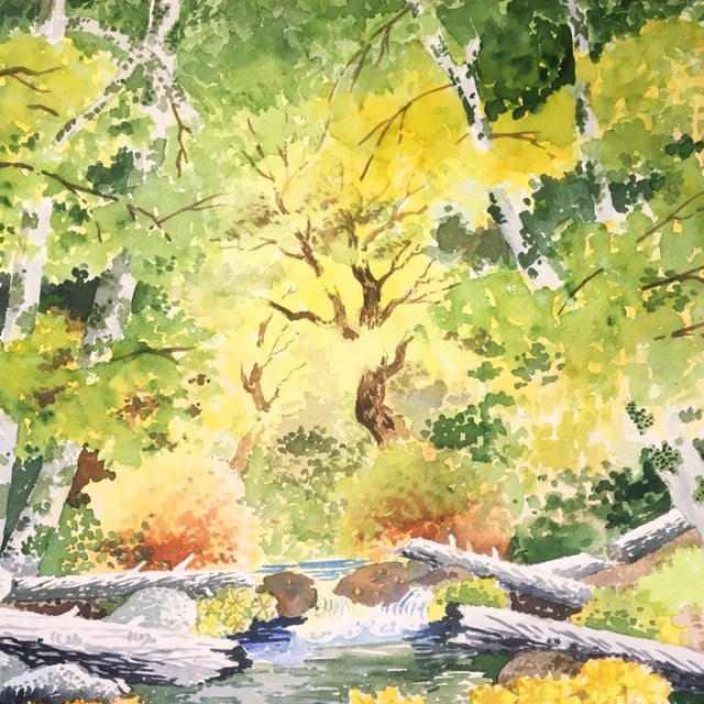 1960s 'Woodland Stream in Spring' by James March Phillips, San Francisco Bay Area, Monterey, California For Sale - Image 5 of 8