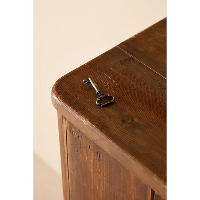 Brown Swedish Pine Cabinet, 1930s For Sale - Image 8 of 11