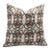 Fabdivine Handmade Block Printed Cushion Cover 22x22 Inch Off-White Linen-Hridyavan For Sale