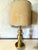 Elegant vintage table lamp by Boulanger, France, dating from the 1970s. This refined piece features a sculptural brushed...
