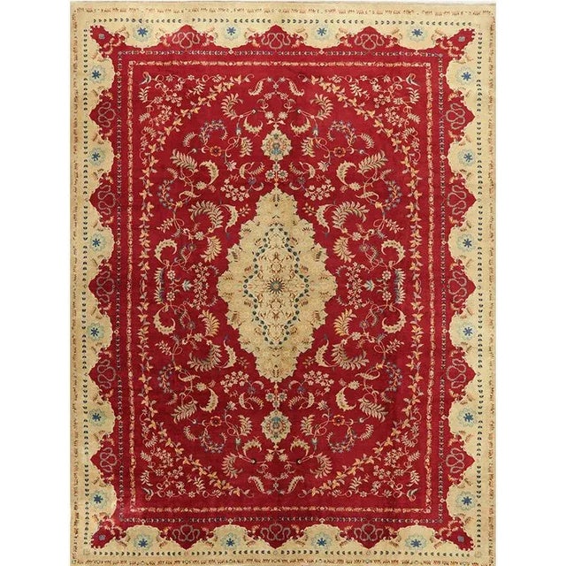 1960s Old Persian Kashan Masterpiece Rug 10’8″ X 14’4″ For Sale - Image 12 of 12