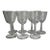 1950s Mid-Century Modern Wine Glasses Crystal Garland Pattern by Libbey Glass Company - Set of 7 For Sale