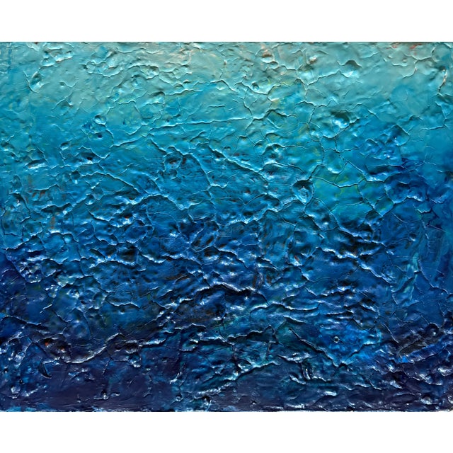1980s Oil Painting - Ocean Blue For Sale In New York - Image 6 of 13