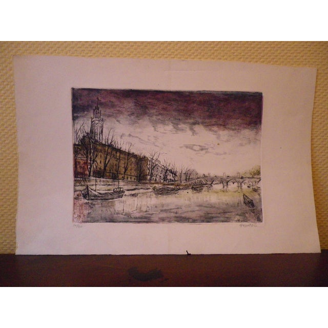 Elie Pesatori, Urban Landscape, Etching For Sale - Image 10 of 18