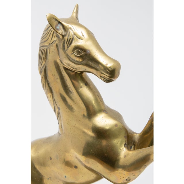 Solid Brass Raring Horse Figure For Sale In Nashville - Image 6 of 13
