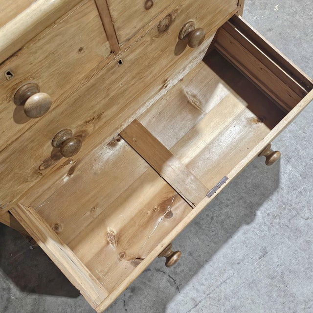 Antique English Pine Petite Dresser or Nightstand - Circa 1870 For Sale - Image 13 of 13