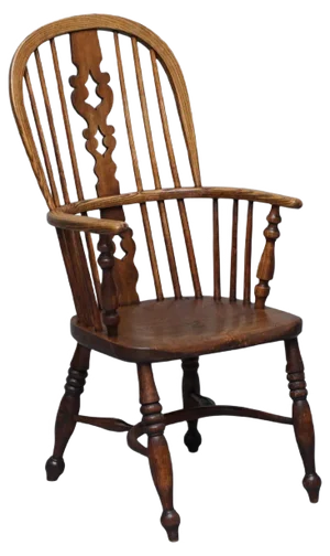 Antique 19th-Century English Elm Windsor Armchair