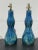 Mid-Century Modern 1960s Mid Century Blue Ceramic Lamps- A Pair For Sale - Image 3 of 8