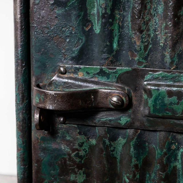 Green Five Door Locker by Strafor for Forge De Strasbourg, 1930s For Sale - Image 10 of 16