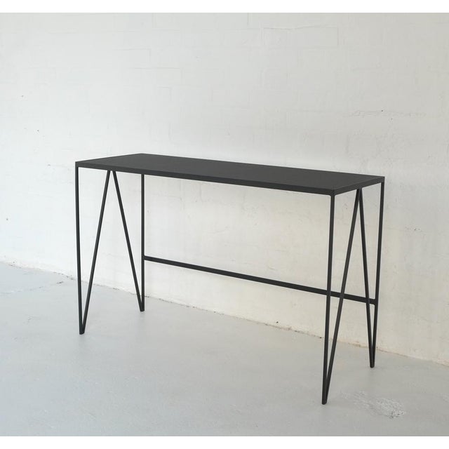 Contemporary Natural Linoleum Top Desk by &New For Sale - Image 3 of 9