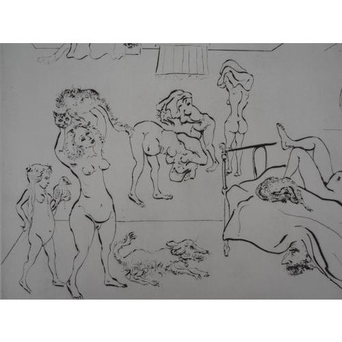 Mordecaï Moreh, Women Bathing, Etching For Sale - Image 3 of 10