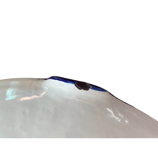 Vintage 1960s Large Handmade Italian American Bald Eagle and Flags Crest Seal Bowl Plate For Sale - Image 10 of 12