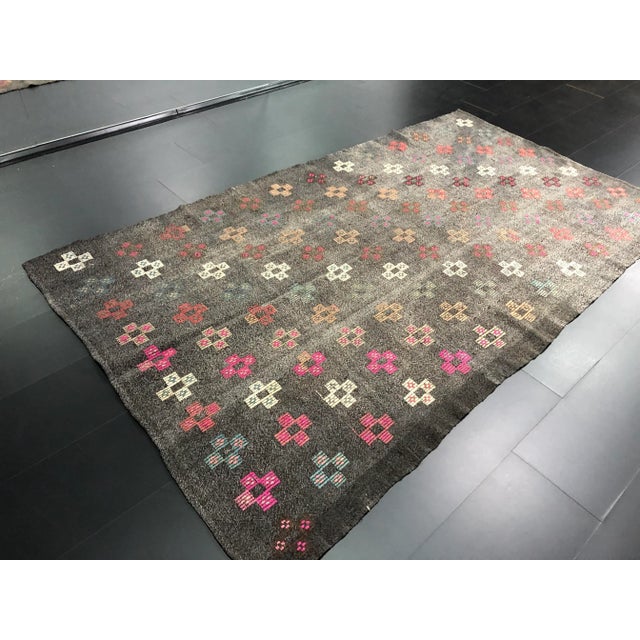 1960s 1960s Tribal Turkish Anatolian Area Kilim Rug For Sale - Image 5 of 11