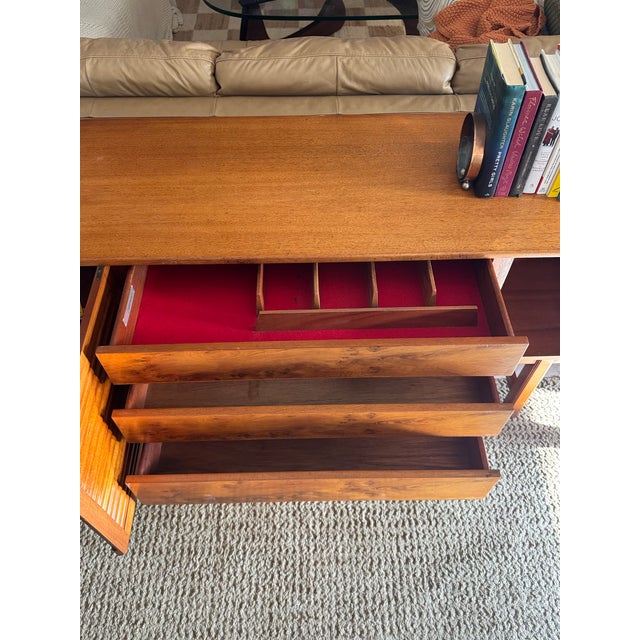 A Rare Scottish “Shetland”sideboard by a.h. McIntosh, Circa 1960s. Featuring Burl Drawers For Sale In Houston - Image 6 of 12
