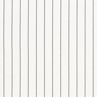 Schumacher Cavett Stripe Fabric in Charcoal For Sale