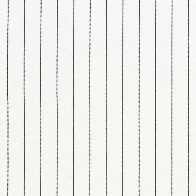 Schumacher Cavett Stripe Fabric in Charcoal For Sale