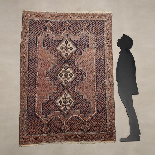 Afshar wool rug, fine knot, hand-made. This piece is attributed to the mentioned designer/maker. It has no attribution...