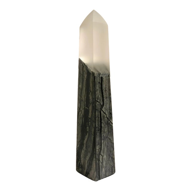 John Richards Modern Black Stone Obelisk For Sale