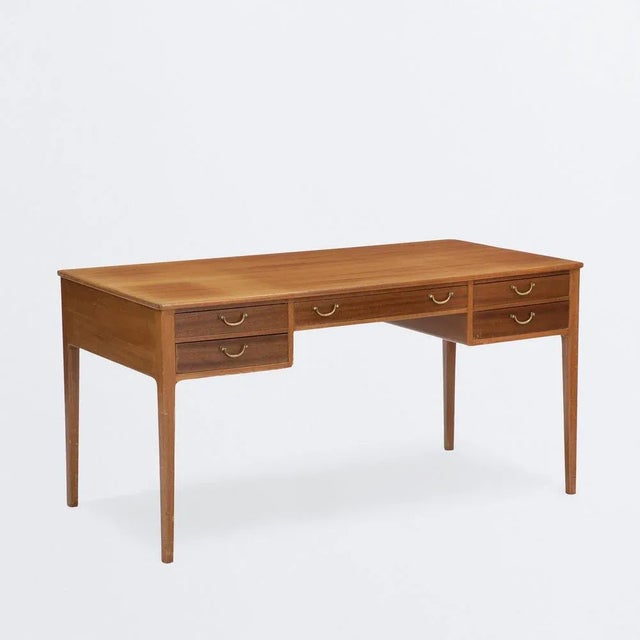 Desk attributed to Ole Wanscher from A.J.Iversen, 1940s For Sale - Image 10 of 10