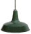 Mid-Century Modern Vintage Industrial Chic Pendant Light With Green Enamel Shade For Sale - Image 3 of 3