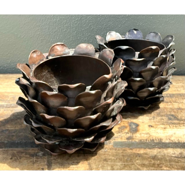 Late 20th Century Vintage Alexander Lamont Patinated Bronze Bread Apples - A Pair For Sale - Image 5 of 12