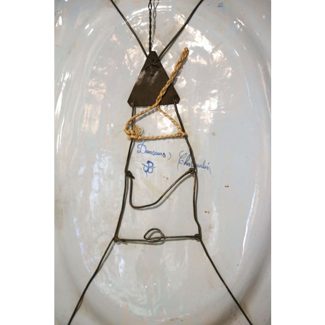 Pair 19th Century French Painted Faience Porquier Beau Quimper Wall Platters For Sale - Image 17 of 17