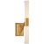 Brenta Single Articulating Sconce in Hand-Rubbed Antique Brass with White Glass Designer: AERIN Height: 18.5" Extension:...
