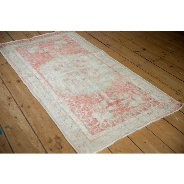 Traditional Vintage Distressed Oushak Rug Runner - 2'7" x 4'9" For Sale - Image 3 of 9