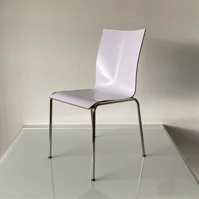 Danish Green & White Side Chair by Erik Magnussen for Engelbrechts, 1990s For Sale - Image 17 of 18