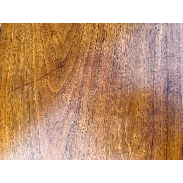 Mid Century Teak Side Table Unmarked but sturdy, rich wood grain Approximate measures: Height 20” width 18” depth 24”