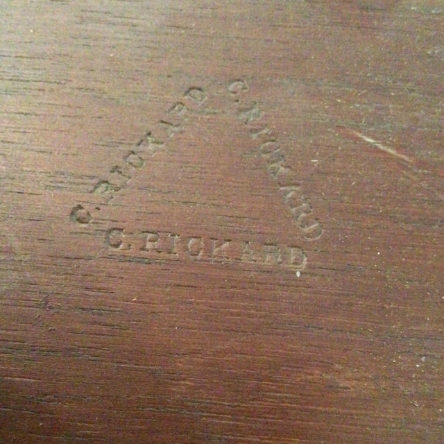 Brown Round Solid Cherrywood Side Table by C. Rickard Regency Style For Sale - Image 8 of 12
