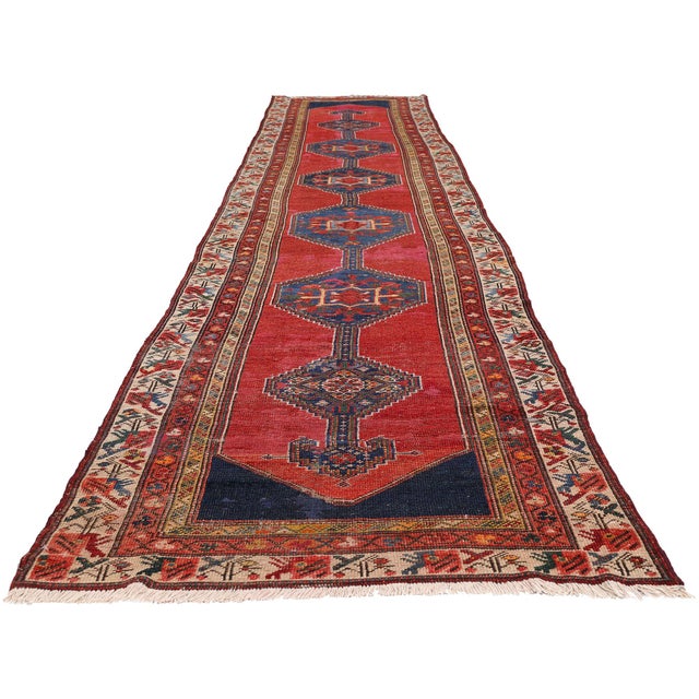 Modern Late 19th Century Persian Malayer Rug, 03'00 X 16'07 For Sale - Image 3 of 10