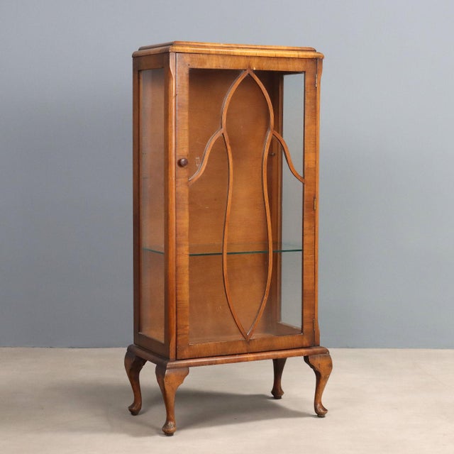 Small Liberty Walnut Display Cabinet For Sale - Image 11 of 11