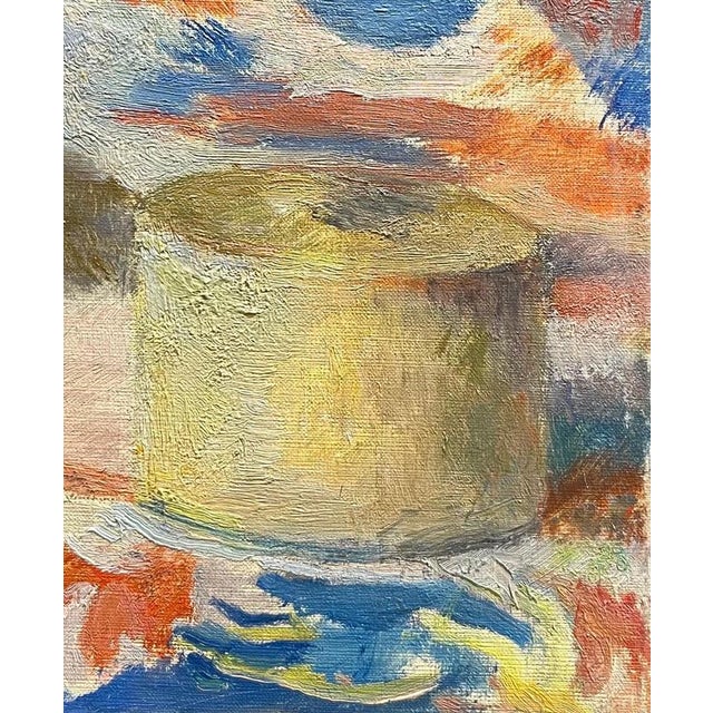 Fernand Blondin, Blue Bottle, Oil on Canvas For Sale - Image 4 of 9