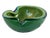 Mid 20th Century Green Murano-Style Art Glass Bowl With Gold Aventurine For Sale In Houston - Image 6 of 10