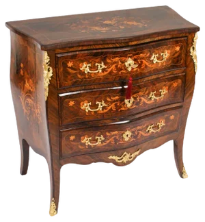 Antique French Louis Revival Marquetry Commode, 1800s