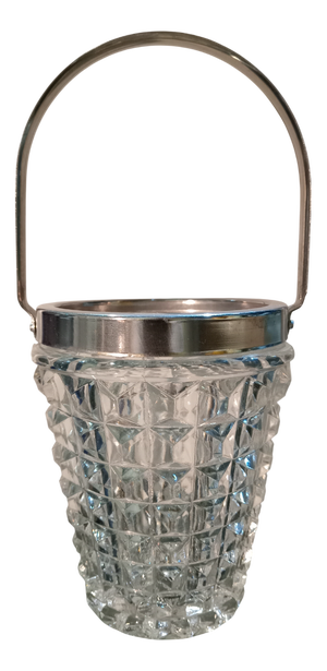 Vintage Cut Glass Ice Bucket, 1960s
