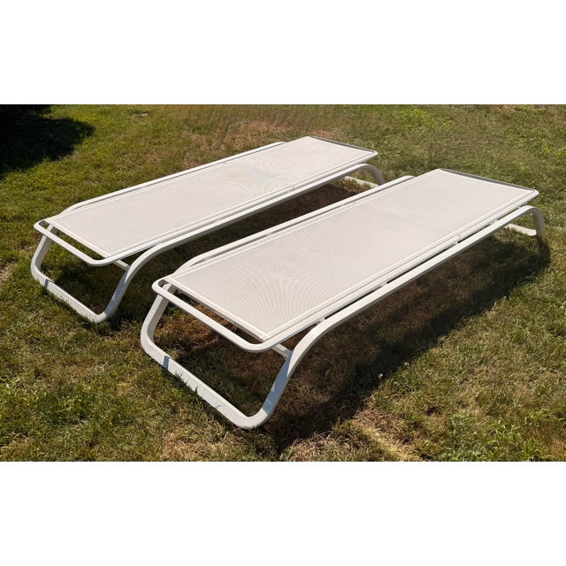 Modern, sleek and elegant sun-loungers, designed by Thomas Sauvage for Ego Paris. Reclining backrest (4 positions)....