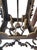 Chocolate Huge Vintage Florentine Gold Gilt & Dark Iron Acanthus Leaf 8-Light Lantern Chandelier For Sale - Image 8 of 9