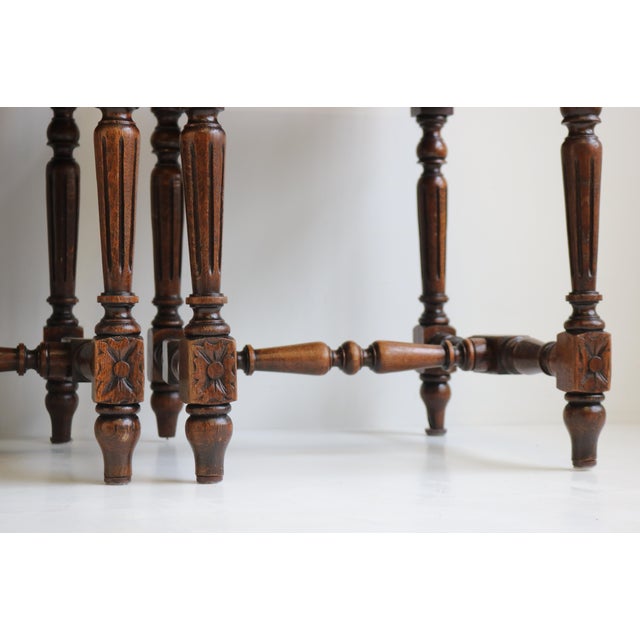 Brown French Renaissance Revival Hunting Style Chairs in Carved Oak Black Forest, 1870s, Set of 4 For Sale - Image 8 of 9
