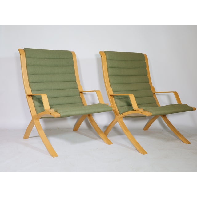 Forest Green Set of X-Chairs by Fritz Hansen, 1980s For Sale - Image 8 of 8
